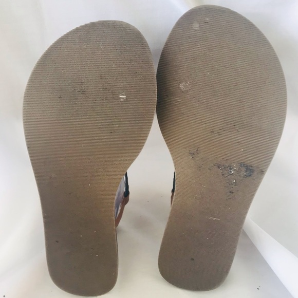 Report Footwear DIDO Threaded Multi-Color Striped Black/TanThong Boho Sandals W7 - Picture 5 of 12